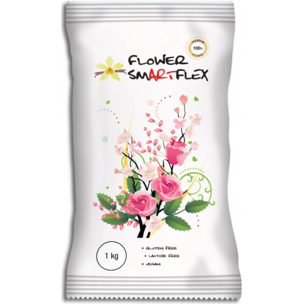 Smartflex Flower Vanilla 1 kg im Beutel (Blumenmodelliermasse) 01118 dortis