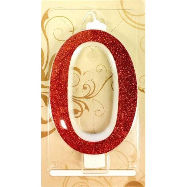 Große rote Kerze Nummer 0 6528