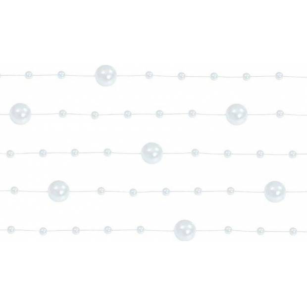 Perlengirlande weiß 130 cm (5 Stück) GP1