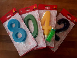 Tortenkerze 15cm Nummer 9 rot