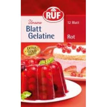 Geschnittene Gelatine - rot