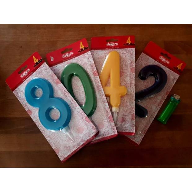 Tortenkerze 15cm Nummer 5 rot