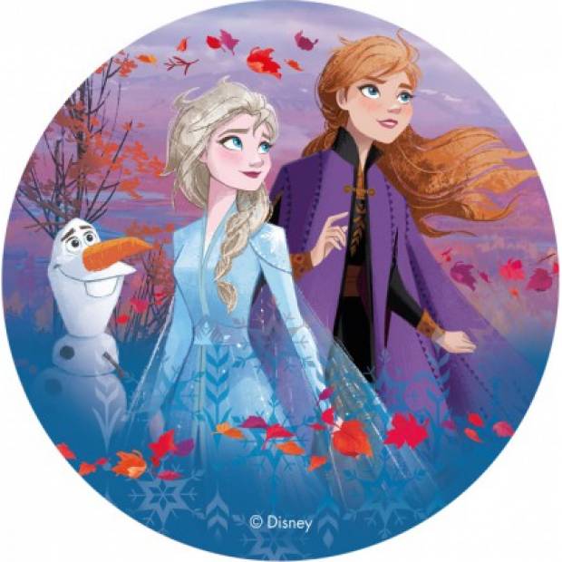 Essbares Papier Frozen 2 Anna, Elsa und Olaf 20 cm