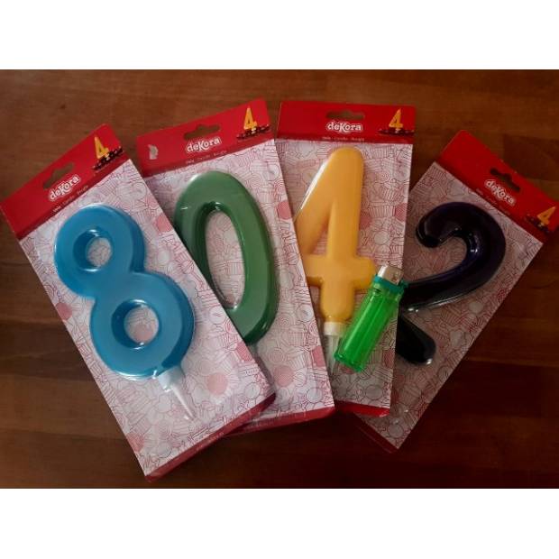 Tortenkerze 15cm Nummer 9 rot