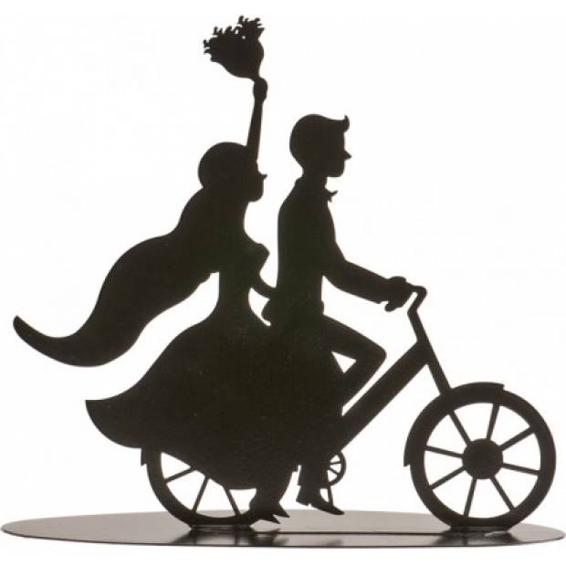 Zinnfigur für Hochzeitstorte schwarz