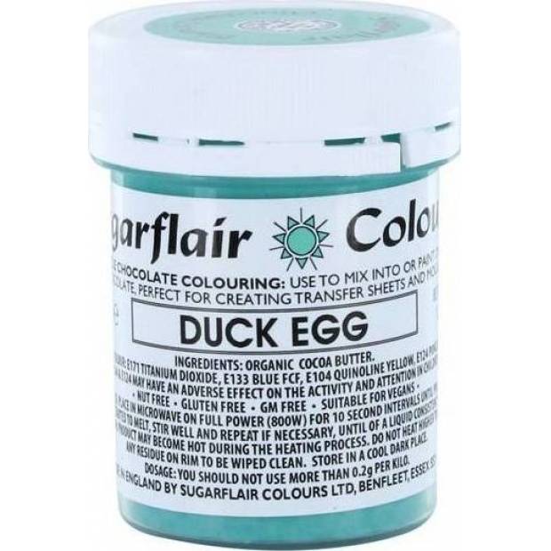 Schokoladenfarbe auf Kakaobutterbasis Sugarflair Duck Egg (35 g) C310 dortis