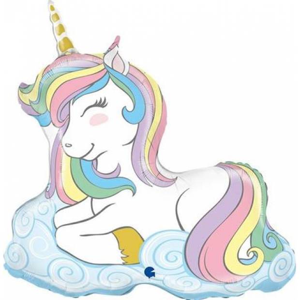 Aufblasbarer Einhorn-Luftballon auf Wolke 99 cm