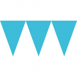 Girlande aus blauen Fahnen 457 x 17,7cm