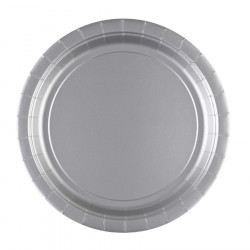 Pappteller 8Stück silber 22,8cm