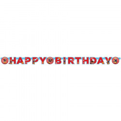 Girlande Happy Birthday Feuerwehrmann Sam 180x15cm
