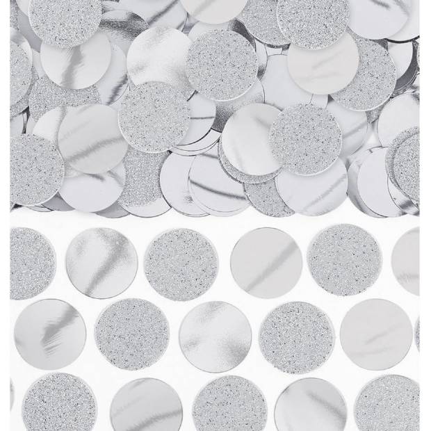 Partykonfetti silberne Ringe 63g