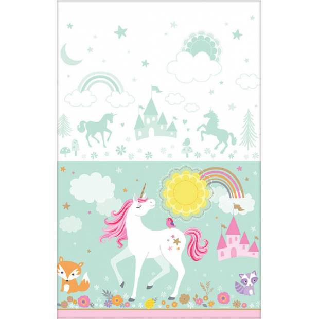 Plastik Tischdecke Einhorn 137x243cm