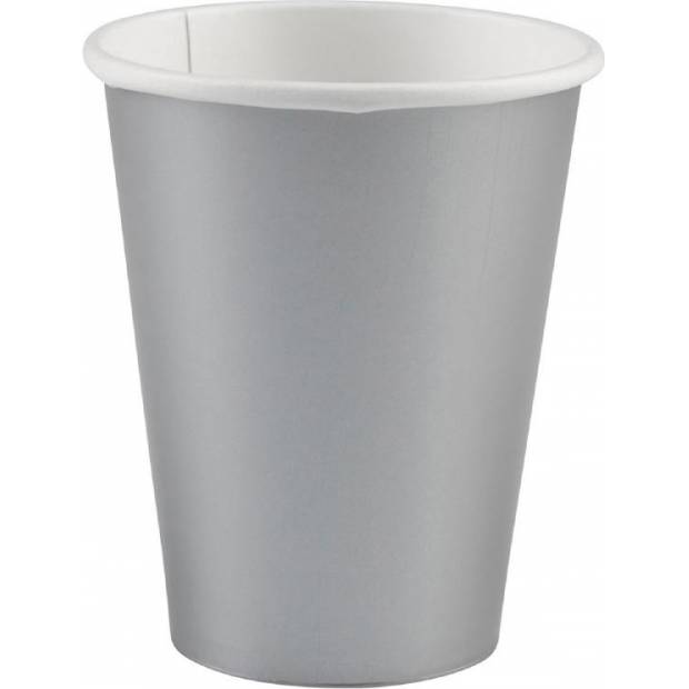 Pappbecher 8St. silber 266ml