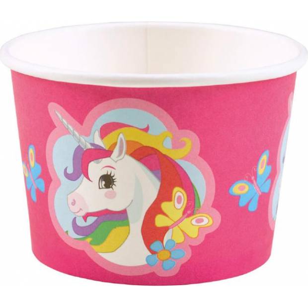 Papier Eiscreme Schale 8pcs Einhorn