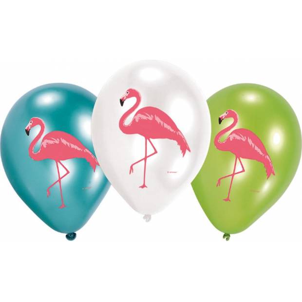 Latex-Ballon 6 Stück Flamingo 27,5 cm