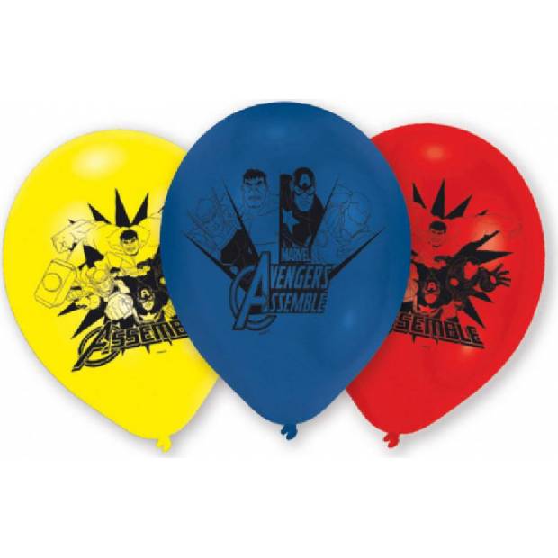Latex-Ballon Avengers 6 Stück 22,8 cm