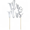 PartyDeco Tortendekoration silber Mr&Mrs KPT10-018M dortis