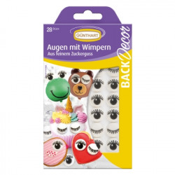 Augen auf Cupcakes 28 Stück - Wimpern