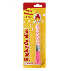 Spielende Kerze rosa