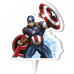 Tortenkerze Captain America 7,5cm