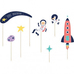 PartyDeco Space Tortendekoration (7 Stück) KPT37 dortis