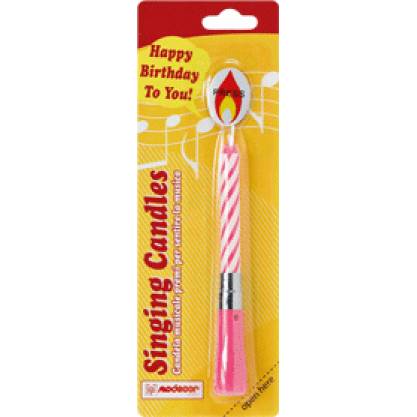 Spielende Kerze rosa