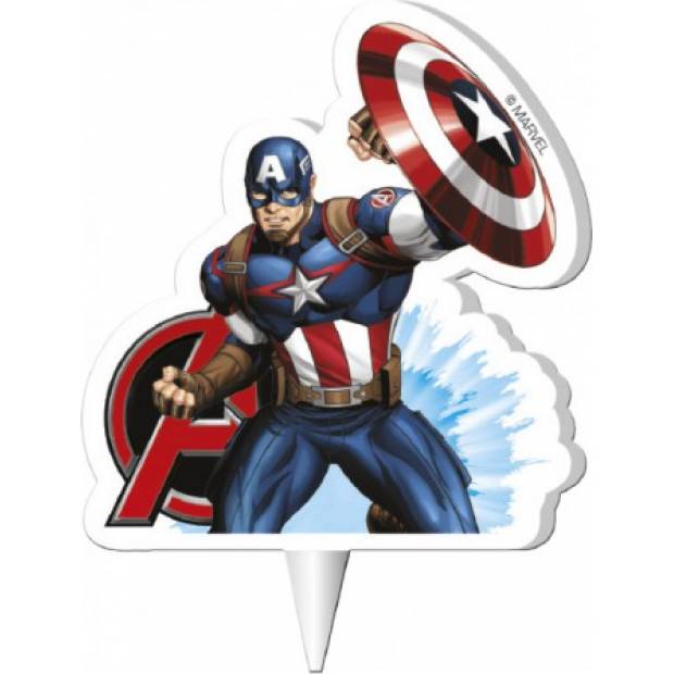Tortenkerze Captain America 7,5cm