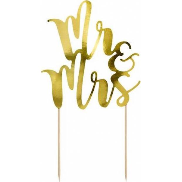 PartyDeco gold Tortendekoration Mr&Mrs KPT10-019M dortis