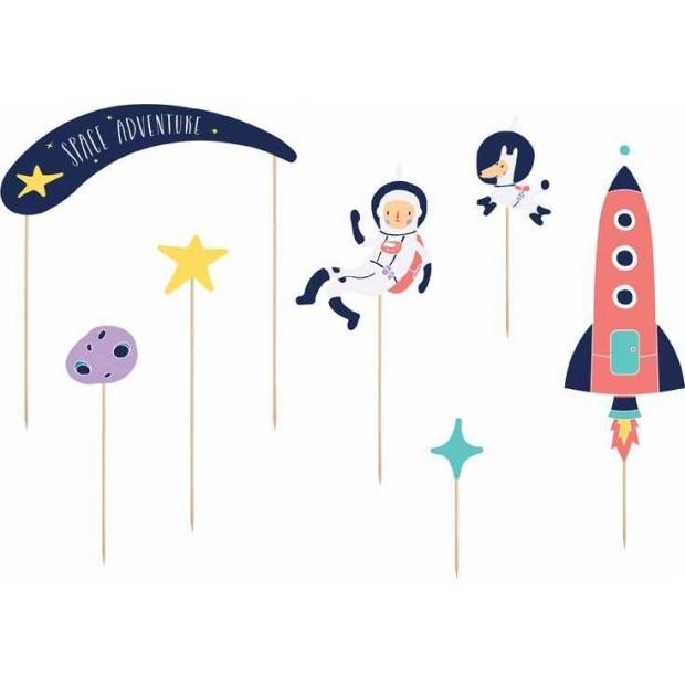 PartyDeco Space Tortendekoration (7 Stück) KPT37 dortis