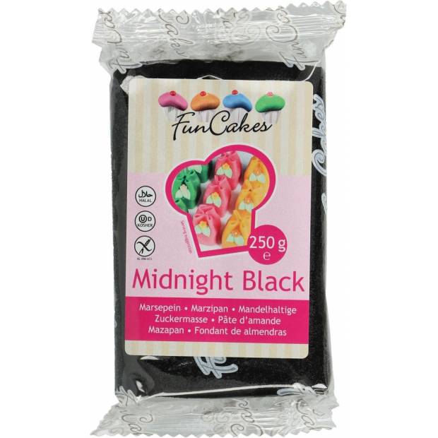 Ausgezeichneter Marzipan 1:5 schwarzes Midnight Black 250 g