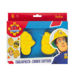 Satz Ausstechformen Feuerwehr Sam 2 Stück Sam und Funkgerät 8x5 cm