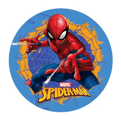 Essbares Papier Spider-Man im Spinnennetz 20 cm