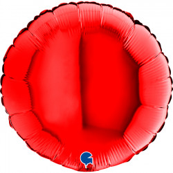 Luftballon rund 46 cm rot