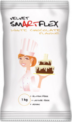Smartflex Velvet White Chocolate 1 kg im Beutel (Tortenüberzugs- und Modelliermasse) 0114 dortis