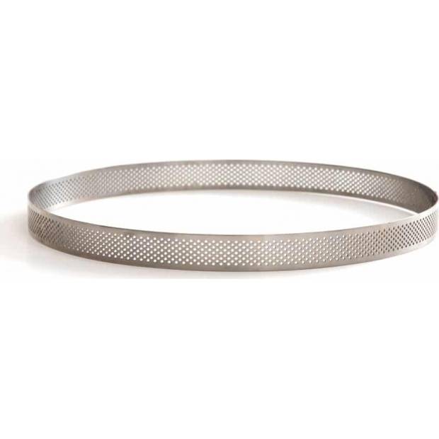 Edelstahl Törtchenform rund 8x3,5cm Microforata gelocht