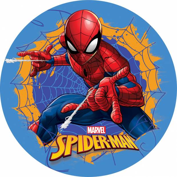 Essbares Papier Spider-Man im Spinnennetz 20 cm
