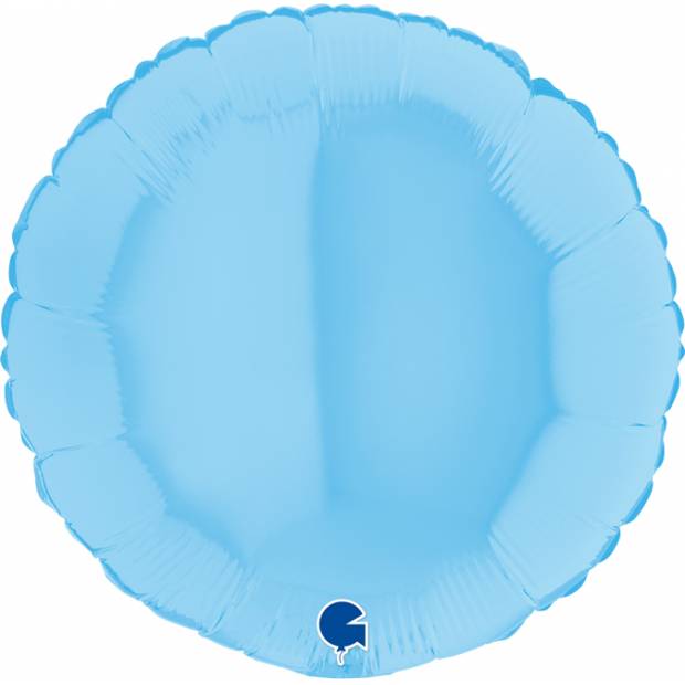Aufblasbarer runder Ballon 46 cm hellblau