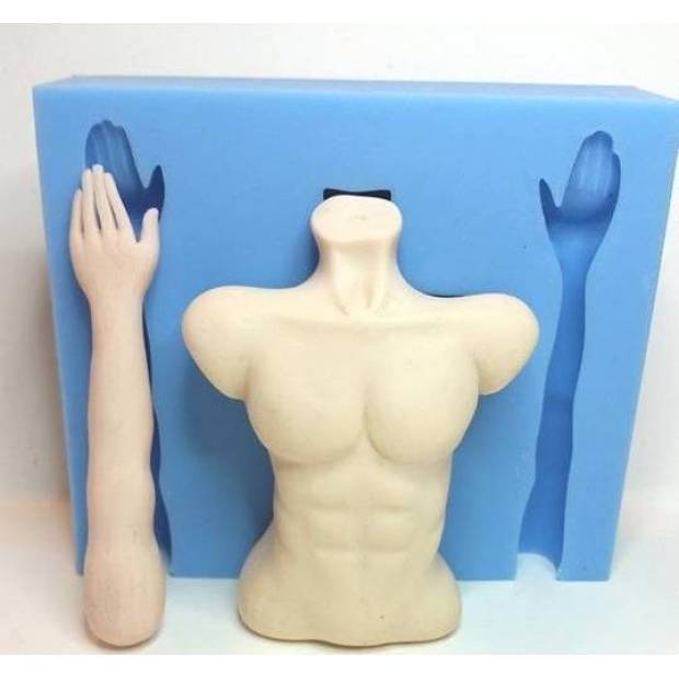 SweetRevolutions Silikonform Männlicher Torso und Hände 5403