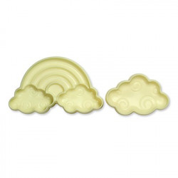 Kunststoffform 2St. Wolken und Regenbogen