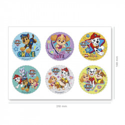 6Stück Törtchen Dekorationen Paw Patrol 5,8cm