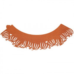 Dekorative Kragen für Cupcakes 12pcs Kürbis