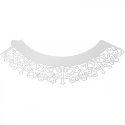 Dekorative Kragen für Cupcakes 12pcs weiß