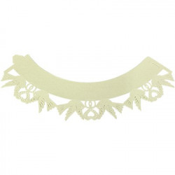 Dekorative Cupcake Kragen 12pcs Hochzeit - Elfenbein Taube