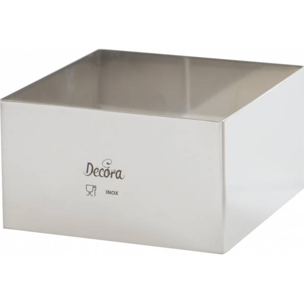 Tortenrand Edelstahl quadratisch 26x26x6cm