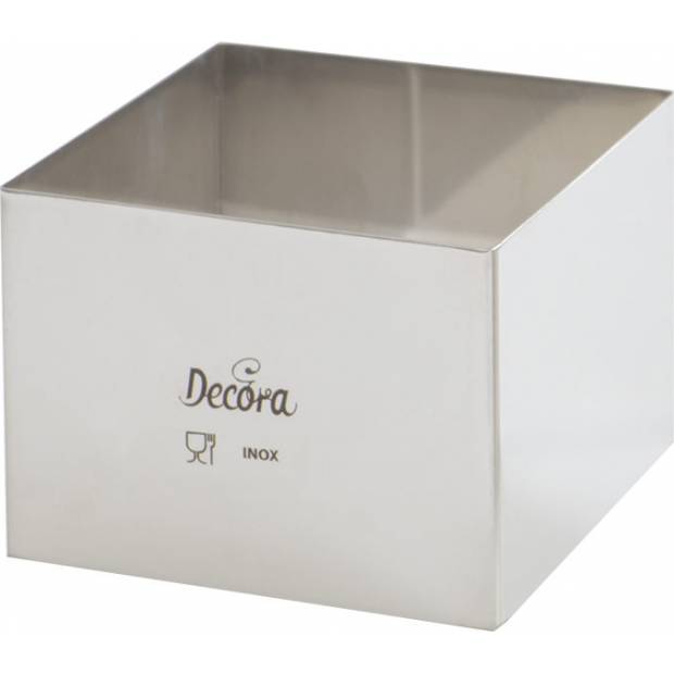 Rundform aus Edelstahl Quadrat 15x15x6 cm