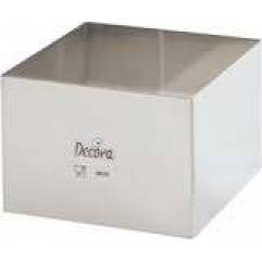 Tortenrand Edelstahl quadratisch 18x18x6cm