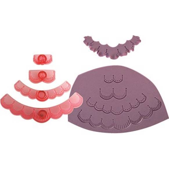 Rüschenausstecher für Kuchen 4St.