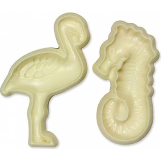 Kunststoffform Meerespferdchen und Flamingo