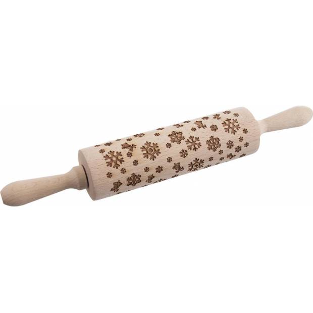 Holzrolle 38cm dekorativ - Flocken