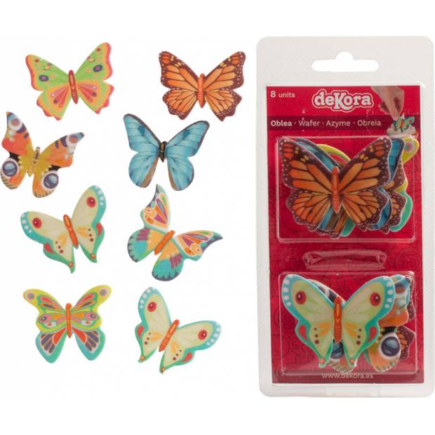 8 Stück essbare Papier Schmetterlinge für Cupcake